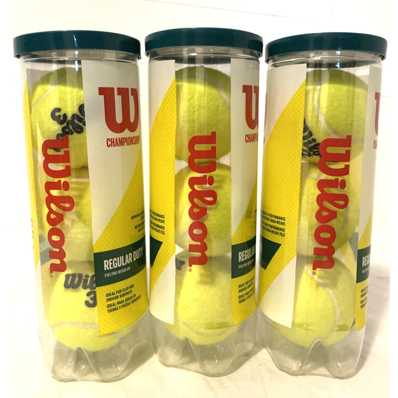 Wilson Championship Regular Duty Tennis Balls - 3 Cans /3 Balls per can 9 Total - Picture 2 of 4